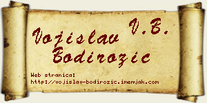 Vojislav Bodirožić vizit kartica